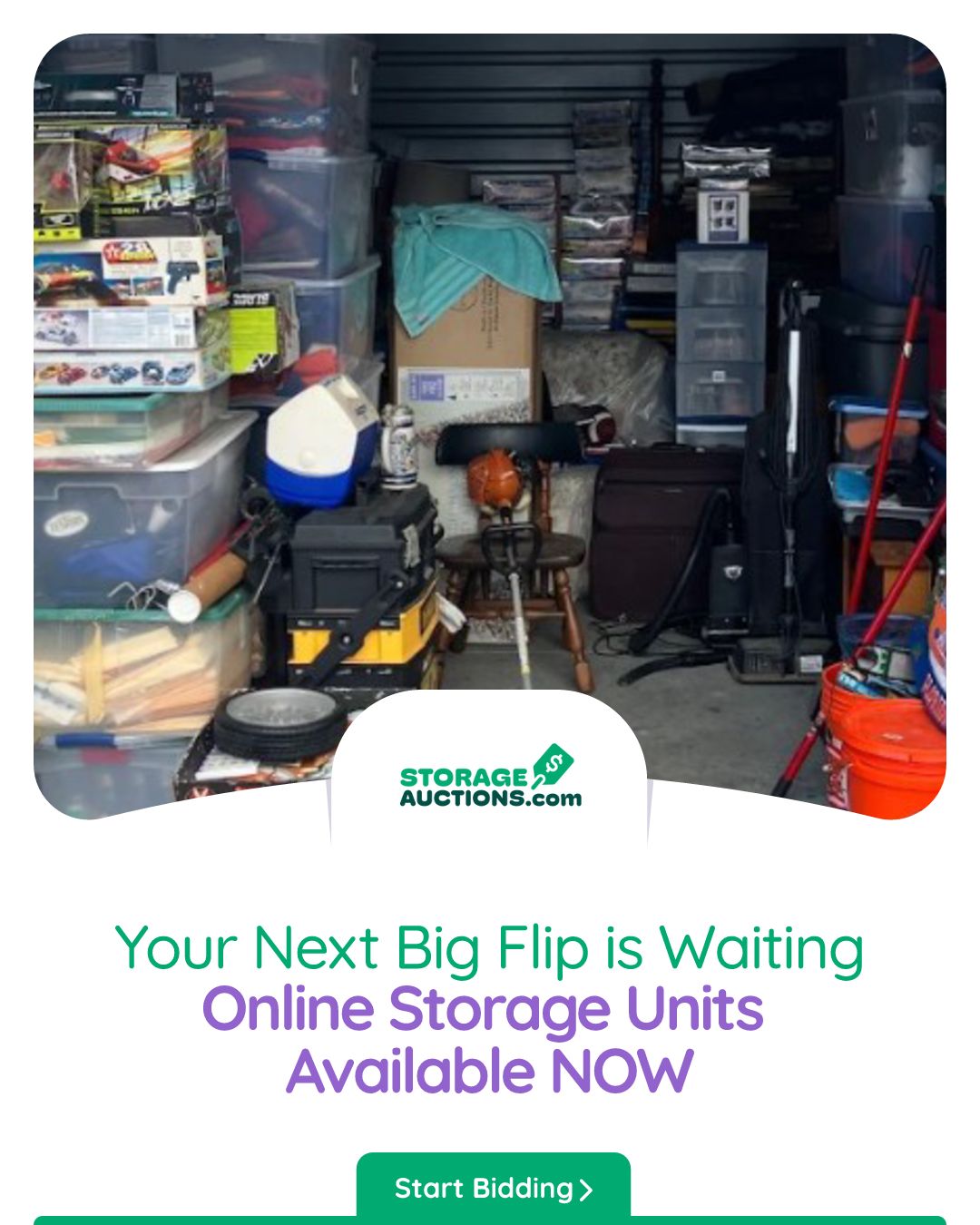 StorageAuctions.com Bidder Community Facebook ad