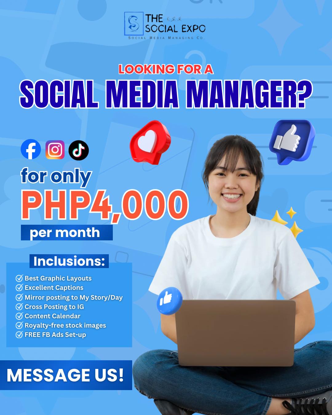 The Social Expo - Sociale Expose Content Writing Services Facebook ad: Your social media could be working for your…