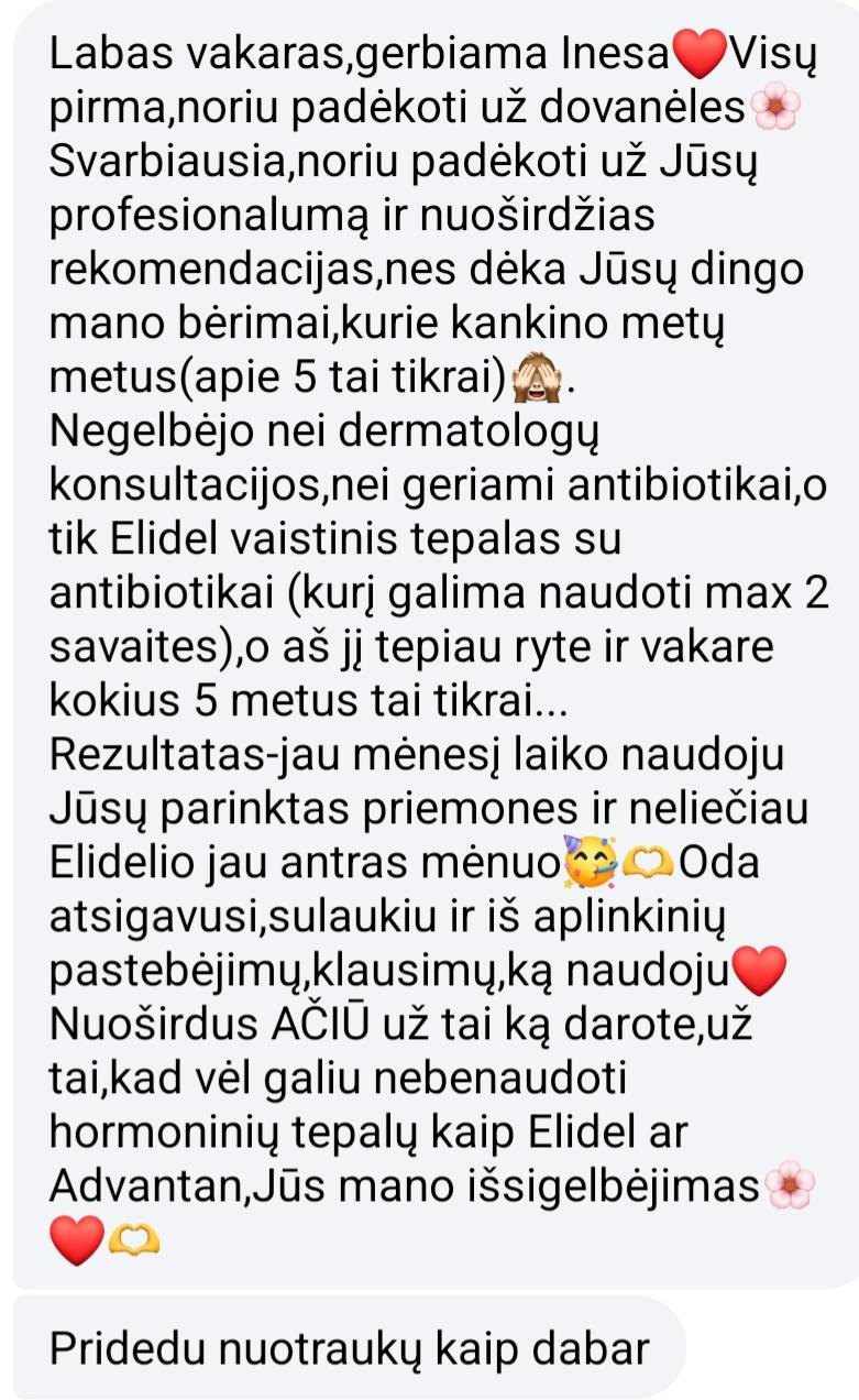 Inesa Vrublevskienė Fibroblast - Odos estetikė Facebook ad: Veido rožinė + dermatitas: ką svarbu žinoti?