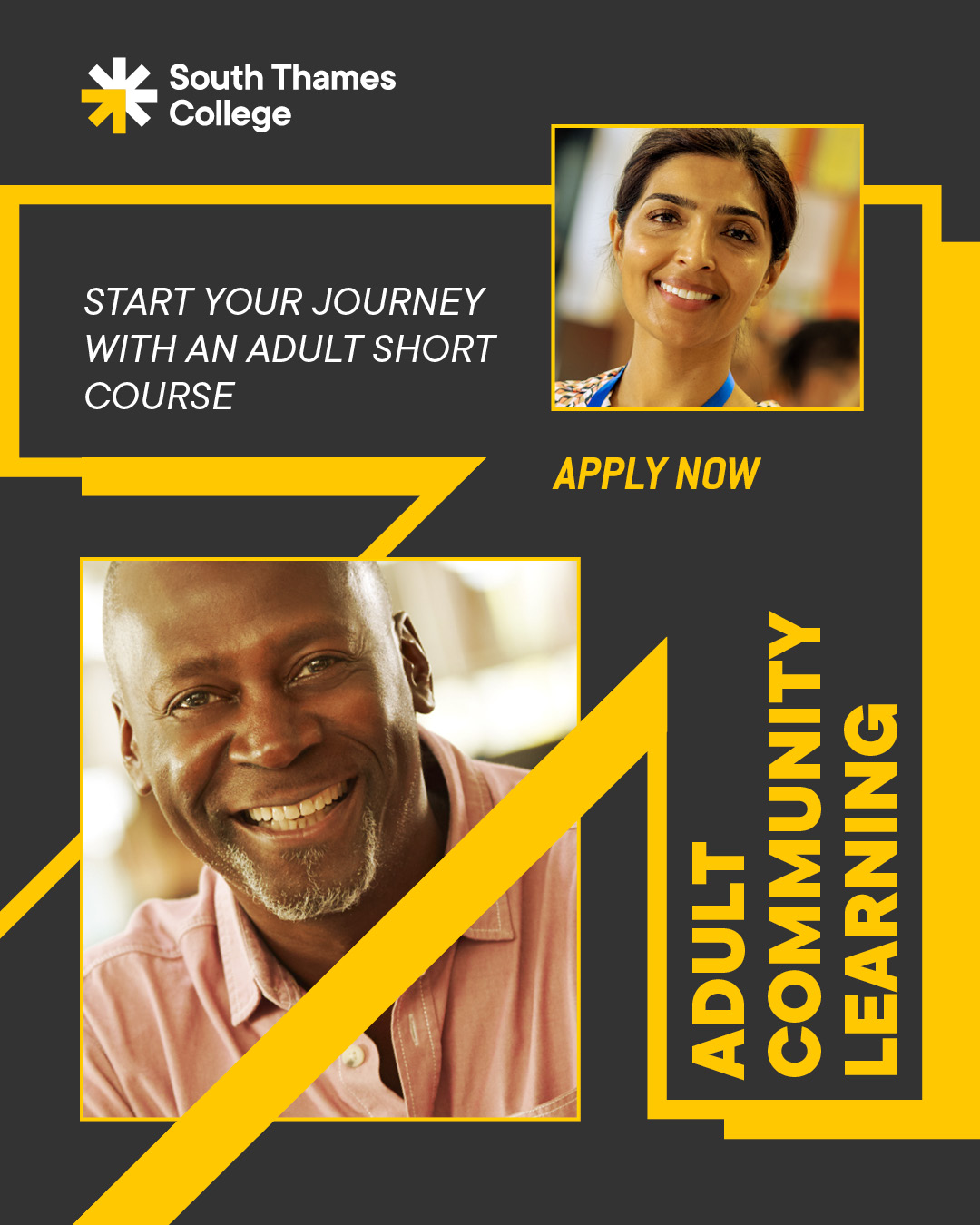 South Thames College Facebook ad: Adult Courses in Wandsworth & Tooting