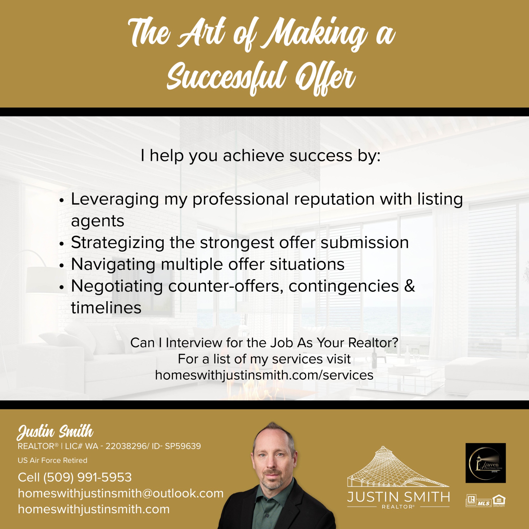 Homes With Justin Smith Facebook ad: Message or Call (509) 991-5953