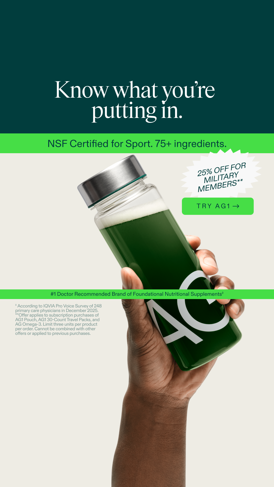 AG1 by Athletic Greens Facebook ad