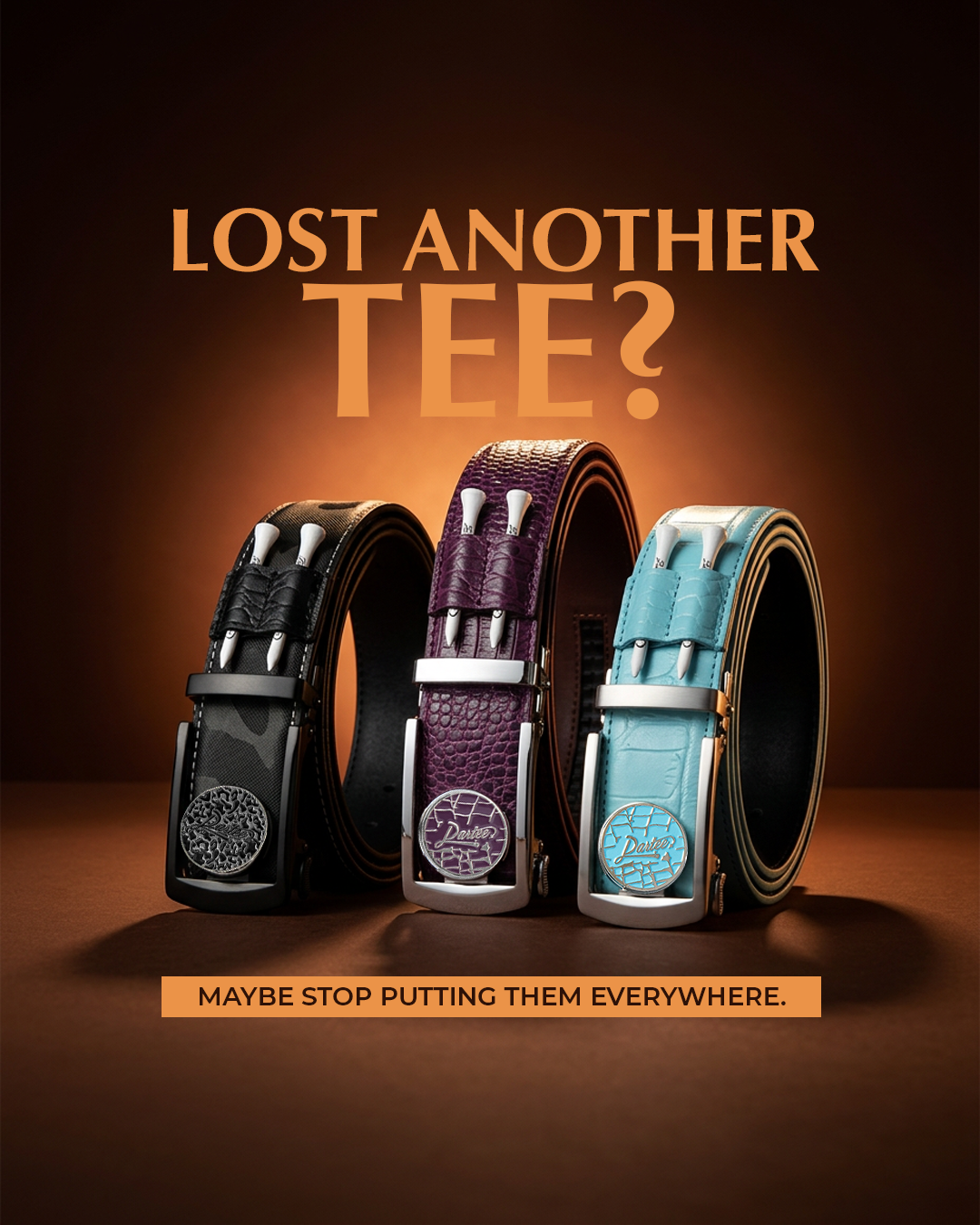 Dartee Golf Facebook ad: No More Losing Tees