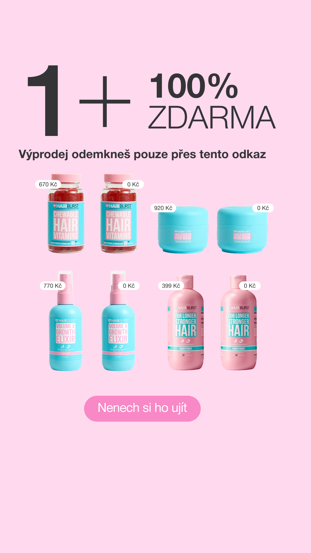 Hairburst Czech Republic Facebook ad
