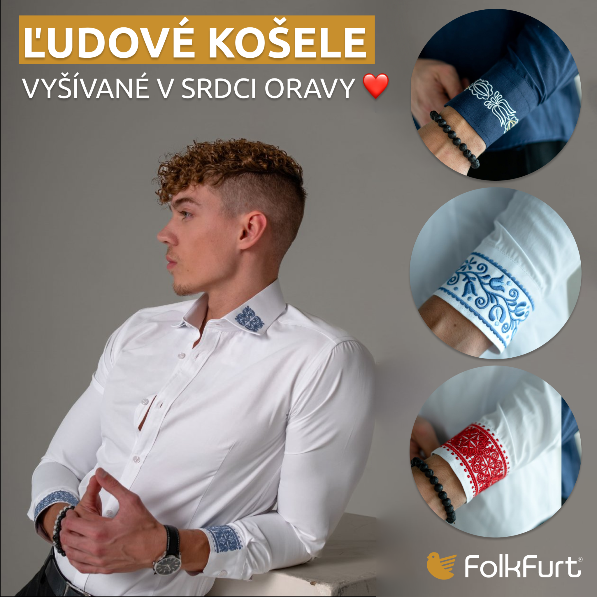 FolkFurt Facebook ad: Folklórne košele s láskou vyšívané na Slovensku