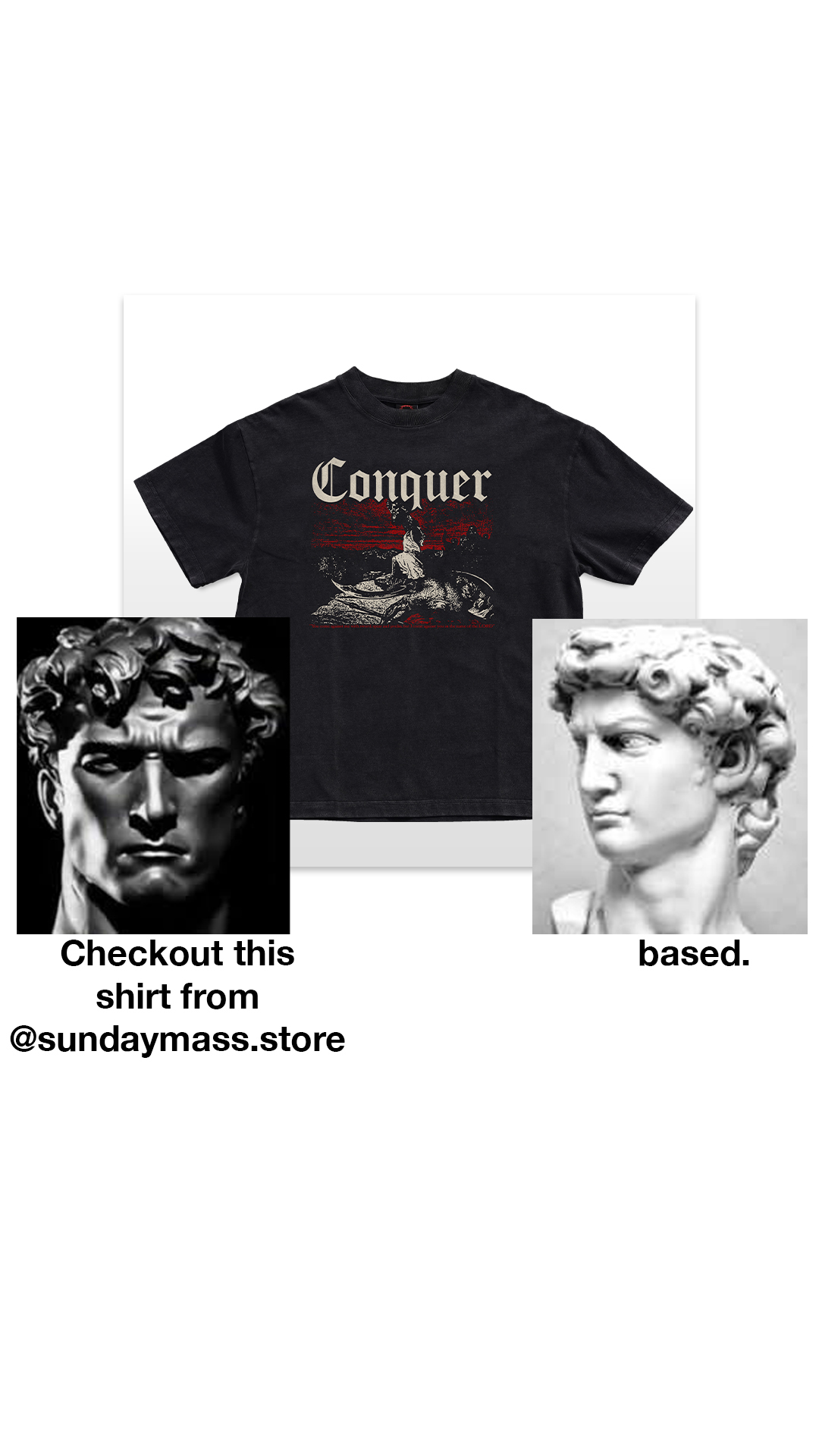 Sundaymass.store Facebook ad