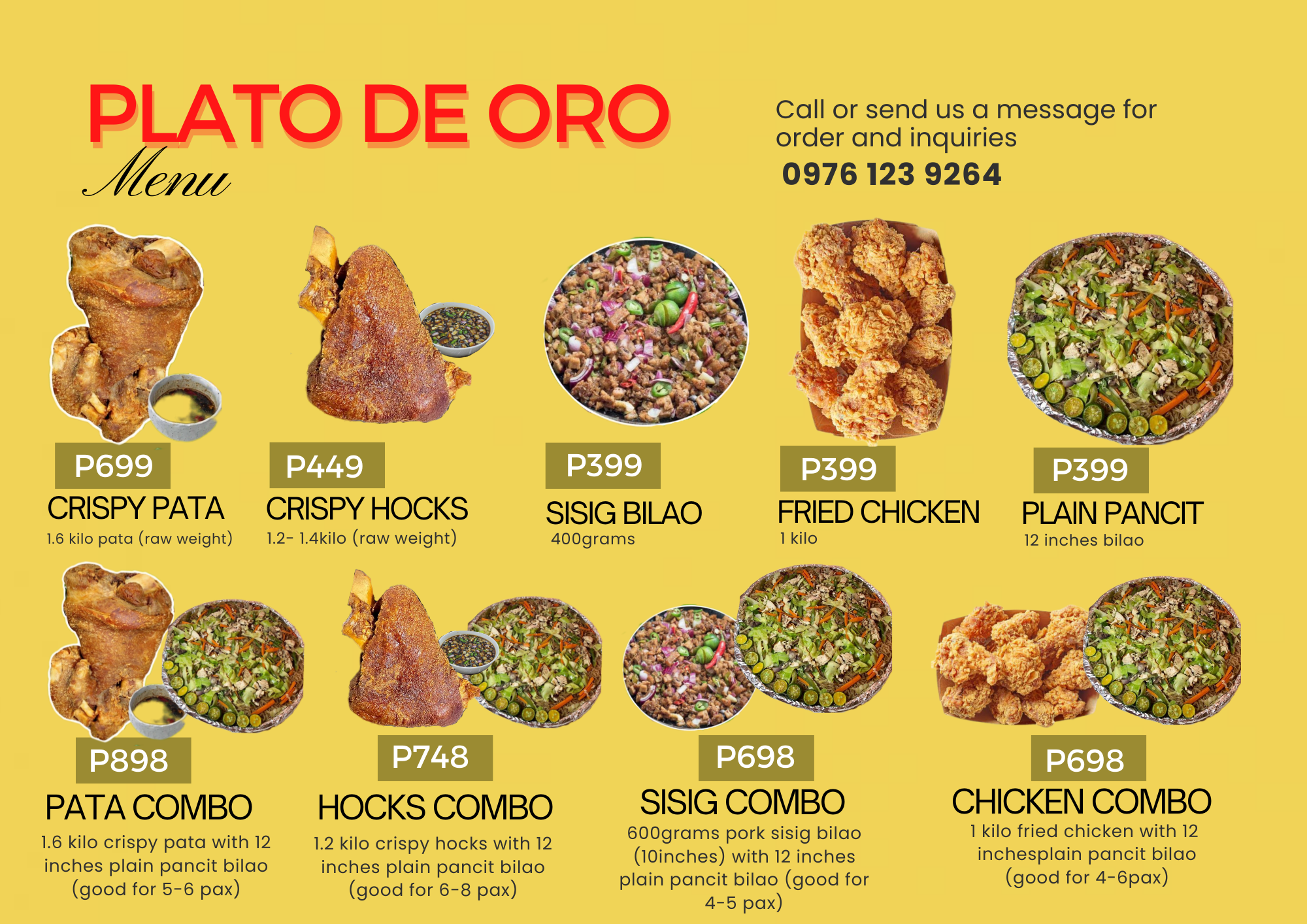 Plato de Oro Facebook ad: Chat in Messenger