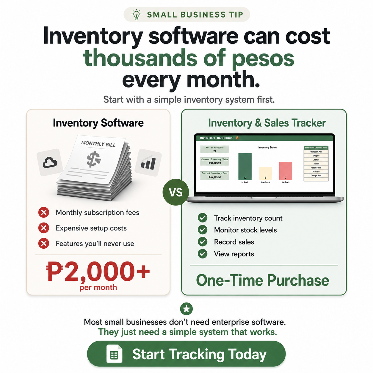 Spreadsheets PH Facebook ad
