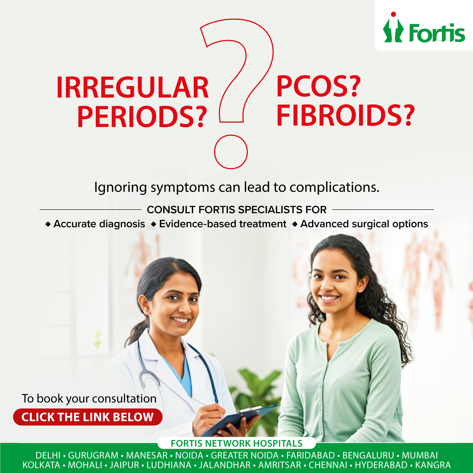 Fortis Healthcare Facebook ad
