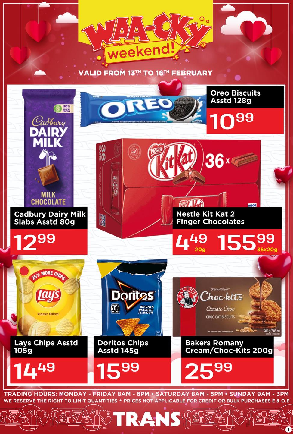 TRANS Cash & Carry Facebook ad: VALENTINE’S WAA-CKY WEEKEND IS HERE!
