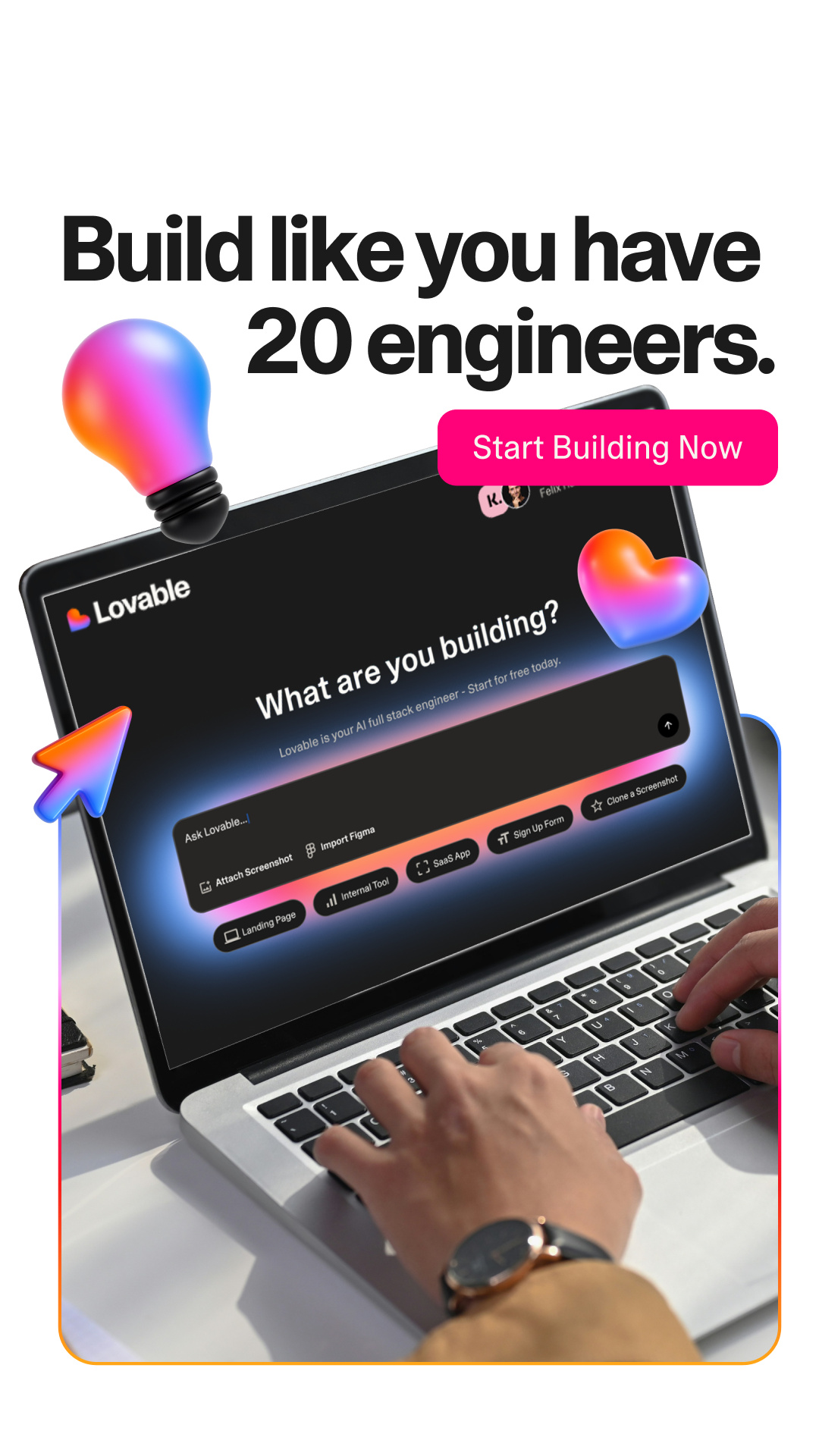 Lovable.dev Facebook ad