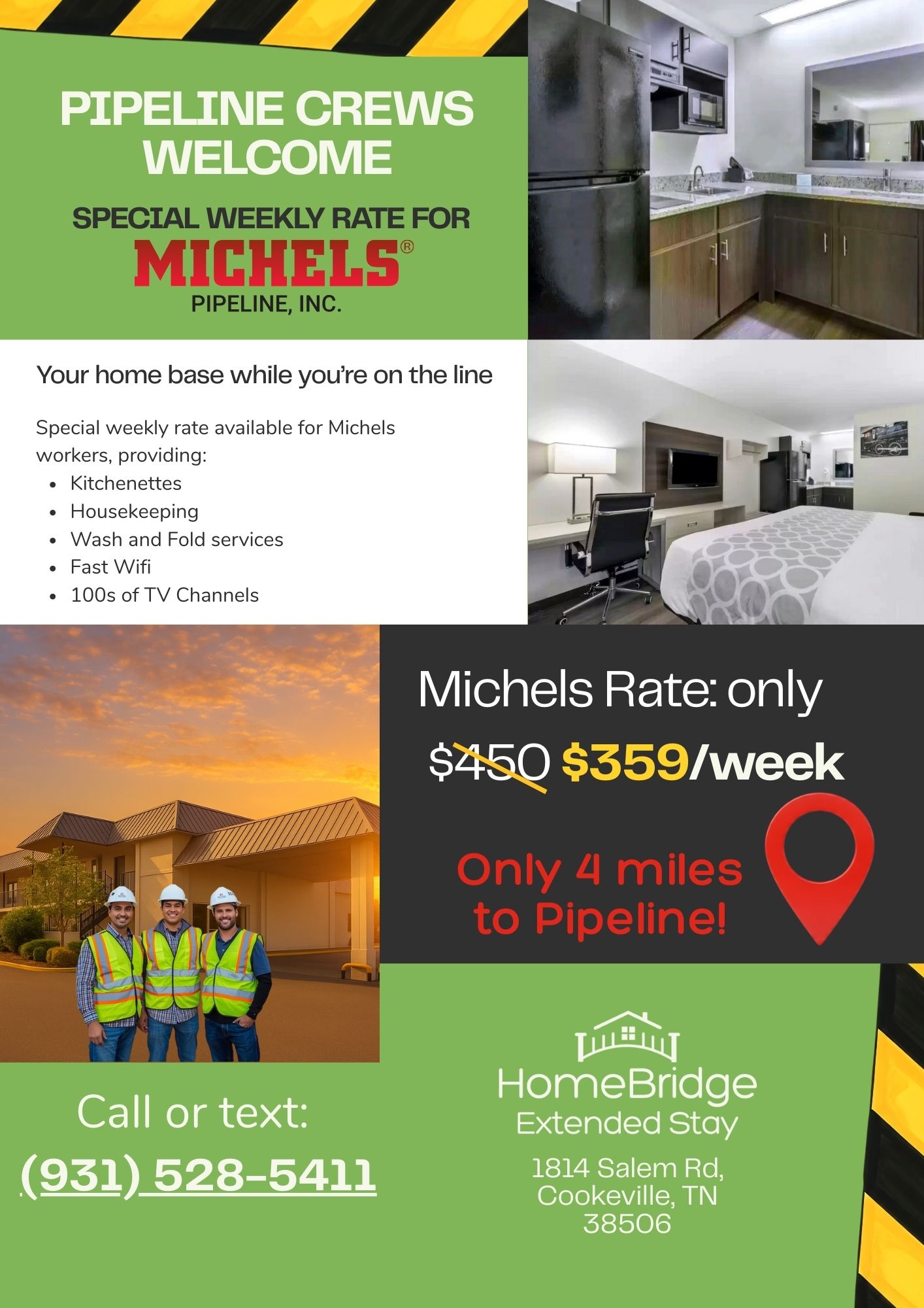Cookeville Housing Facebook ad: Calling all pipeline crews coming to Cookeville!