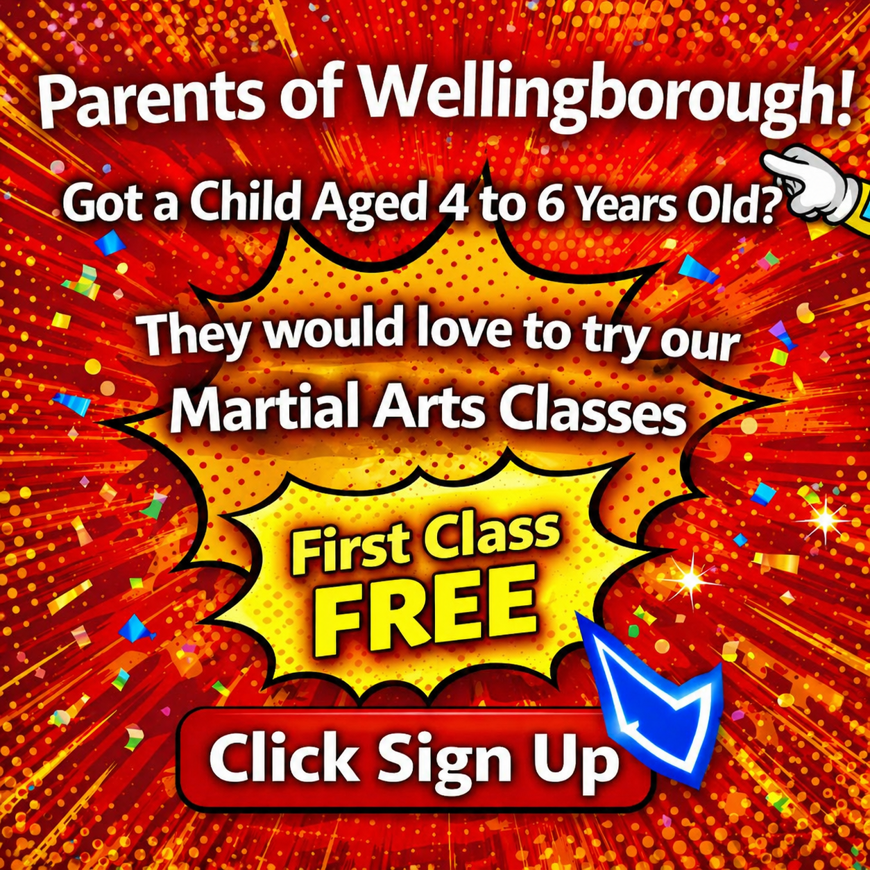 Martial Arts Wellingborough EWF Facebook ad