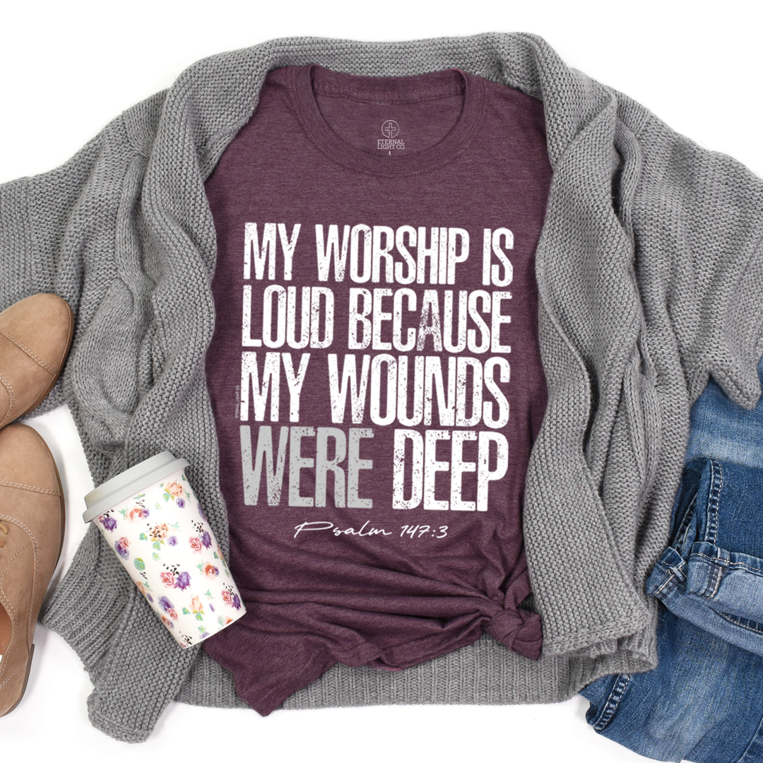Eternal Light Co. Facebook ad: FREE My Worship Tee! Free today!