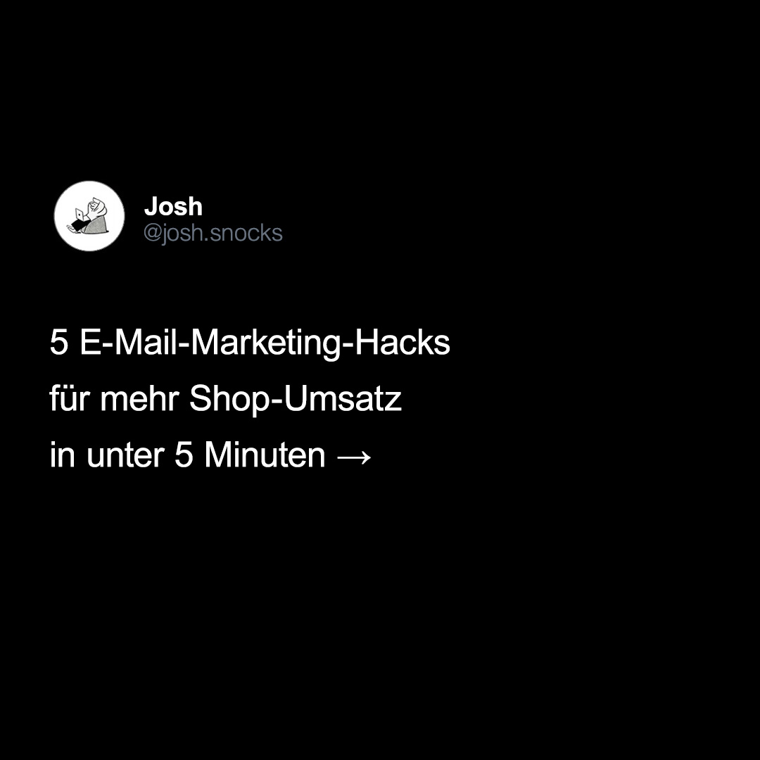 Josh Rauer Facebook ad: Macht dein E-Commerce Shop weniger als 100k/Jahr?