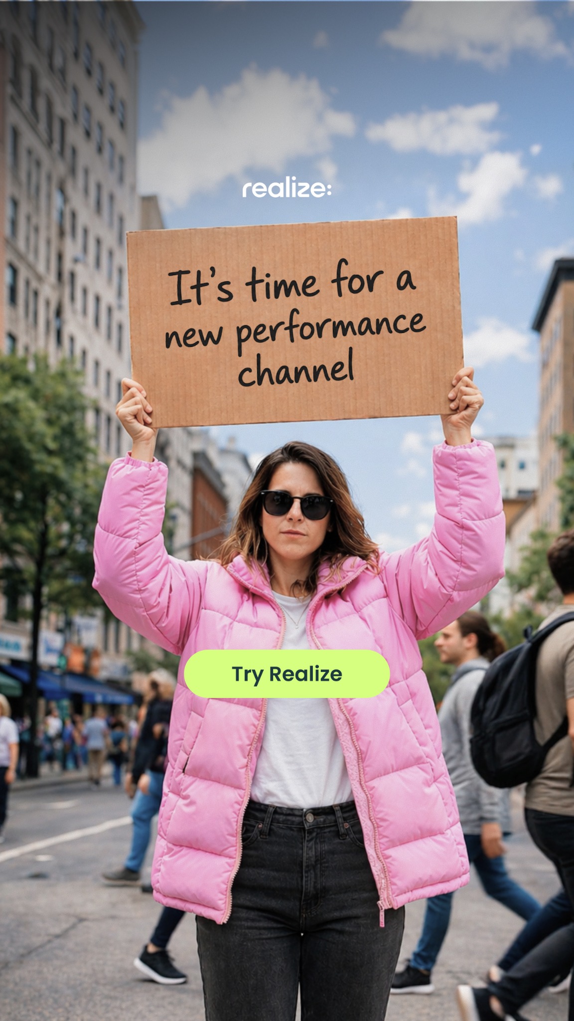 Realize For Advertisers Facebook ad