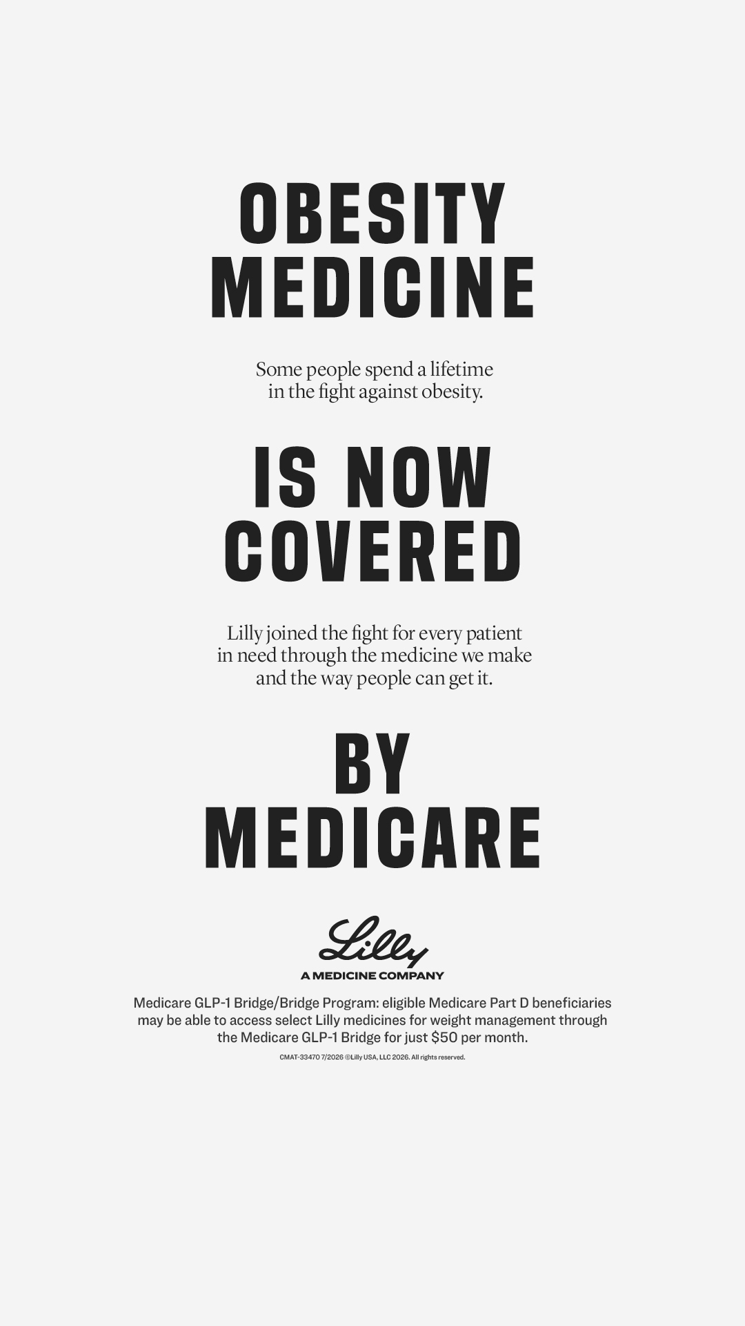 Eli Lilly and Company Facebook ad from Jul 15, 2026