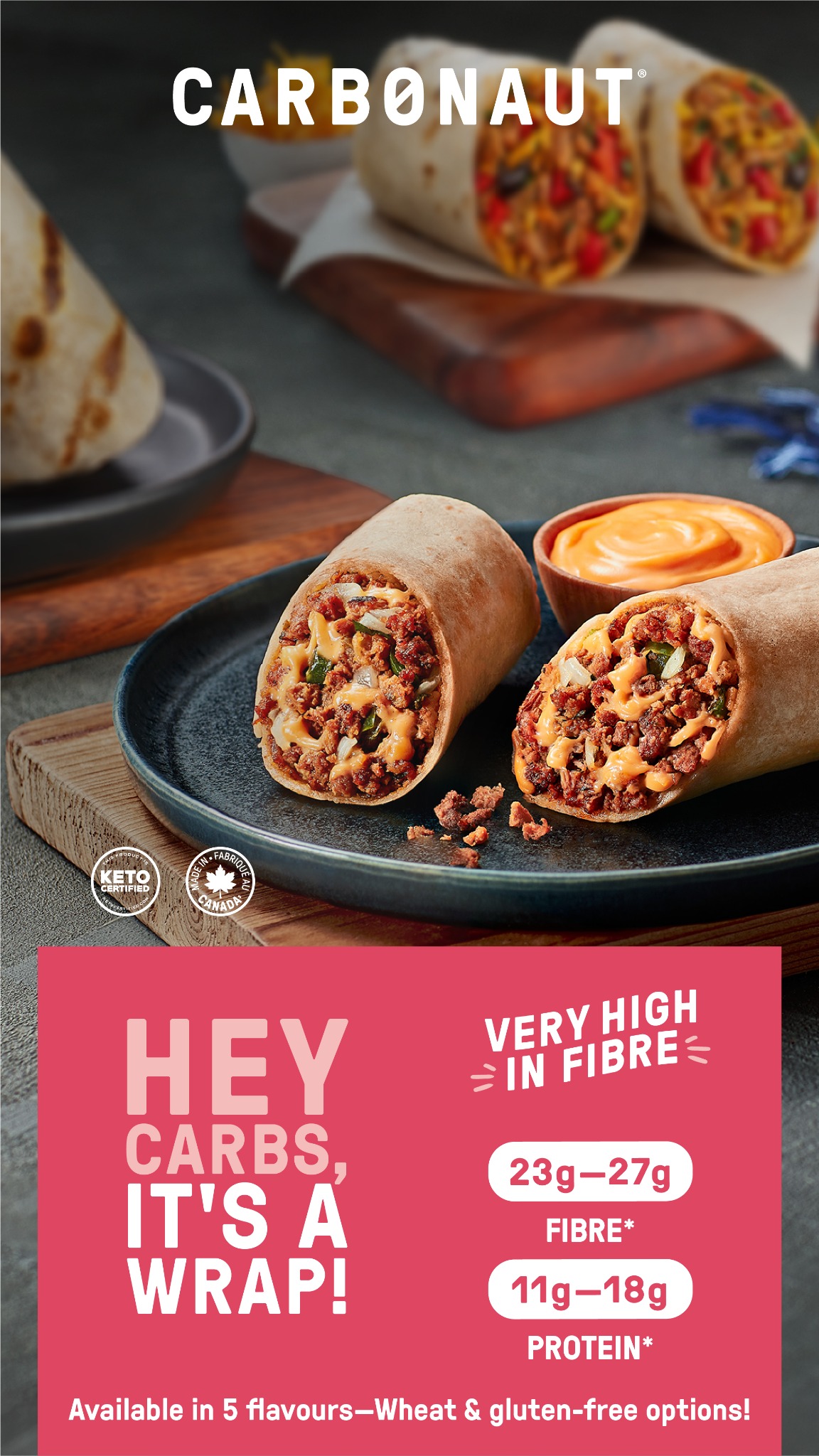Carbonaut Facebook ad: Hey Carbs, It's a Wrap!