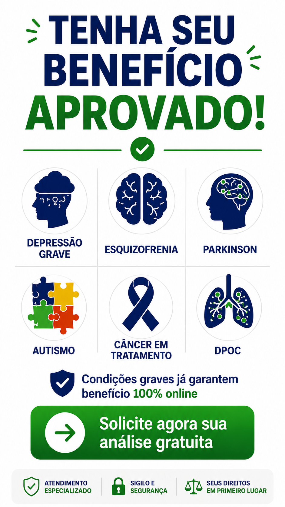 Advocacia Previdenciária, Trabalhista e Penal Facebook ad: Quero garantir meu benefício agora