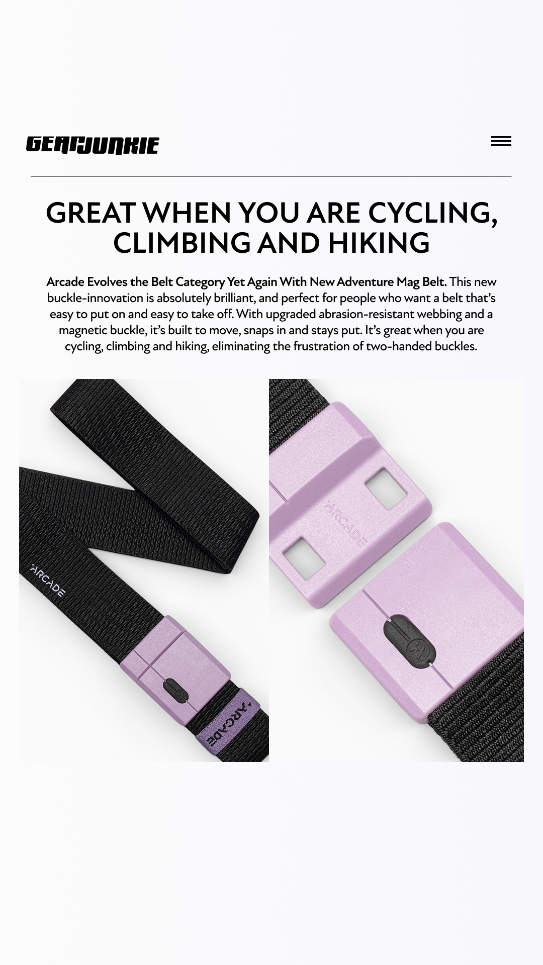 Arcade Belts Facebook ad