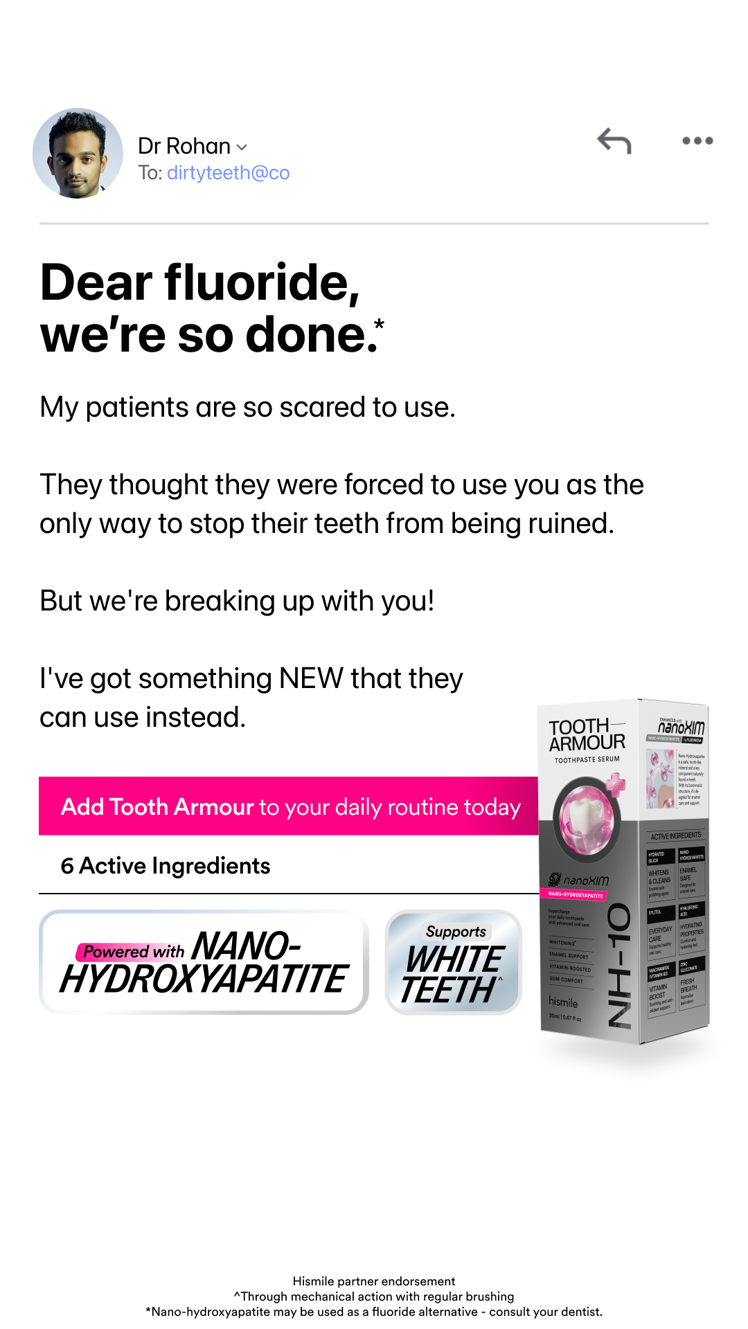 Hismile Facebook ad