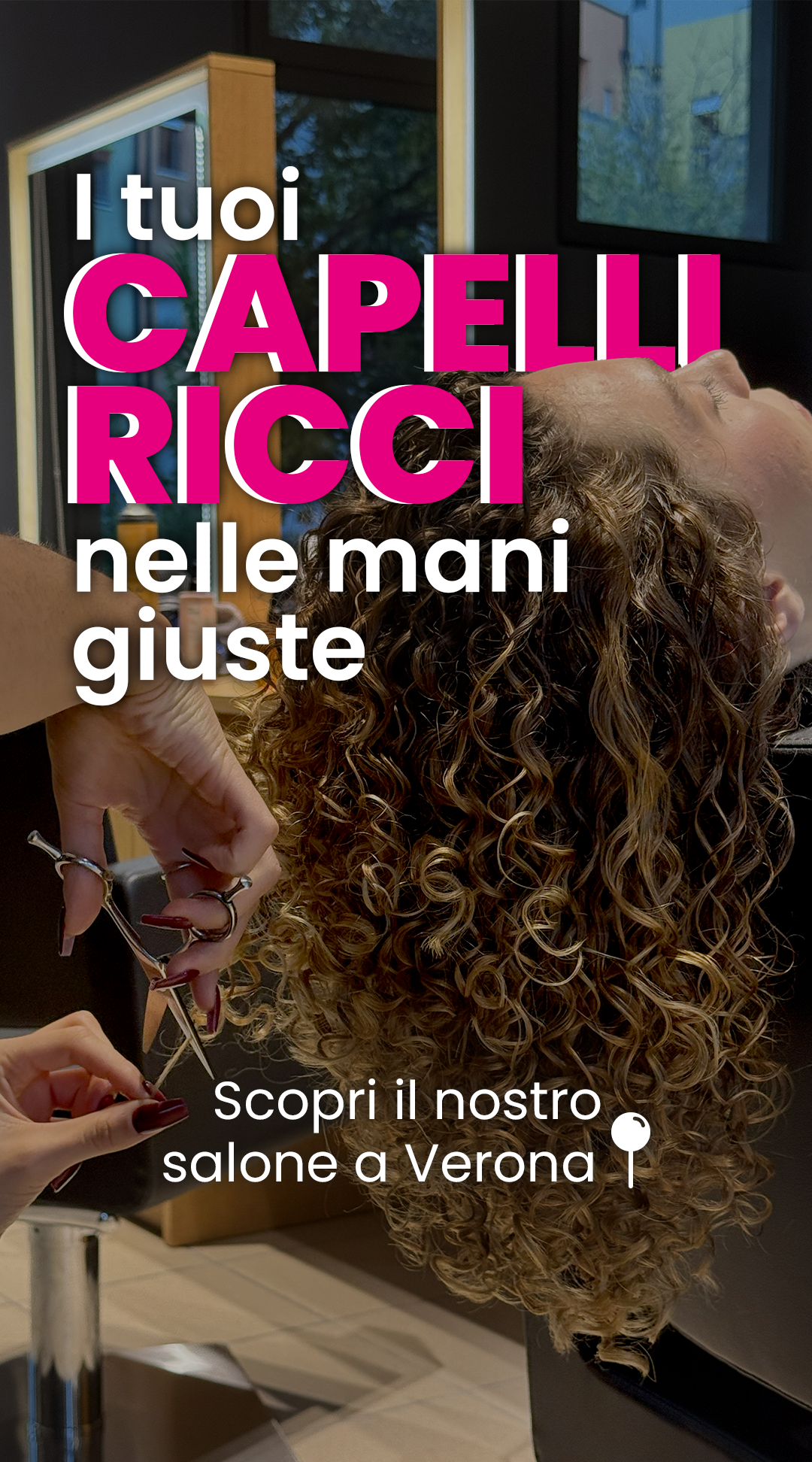 Spazio Divina BLK Facebook ad: ESPERTI IN CAPELLI RICCI