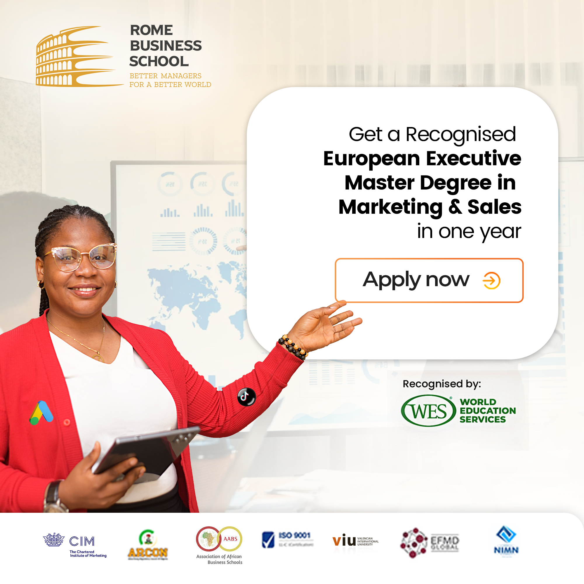 Rome Business School Nigeria Facebook ad