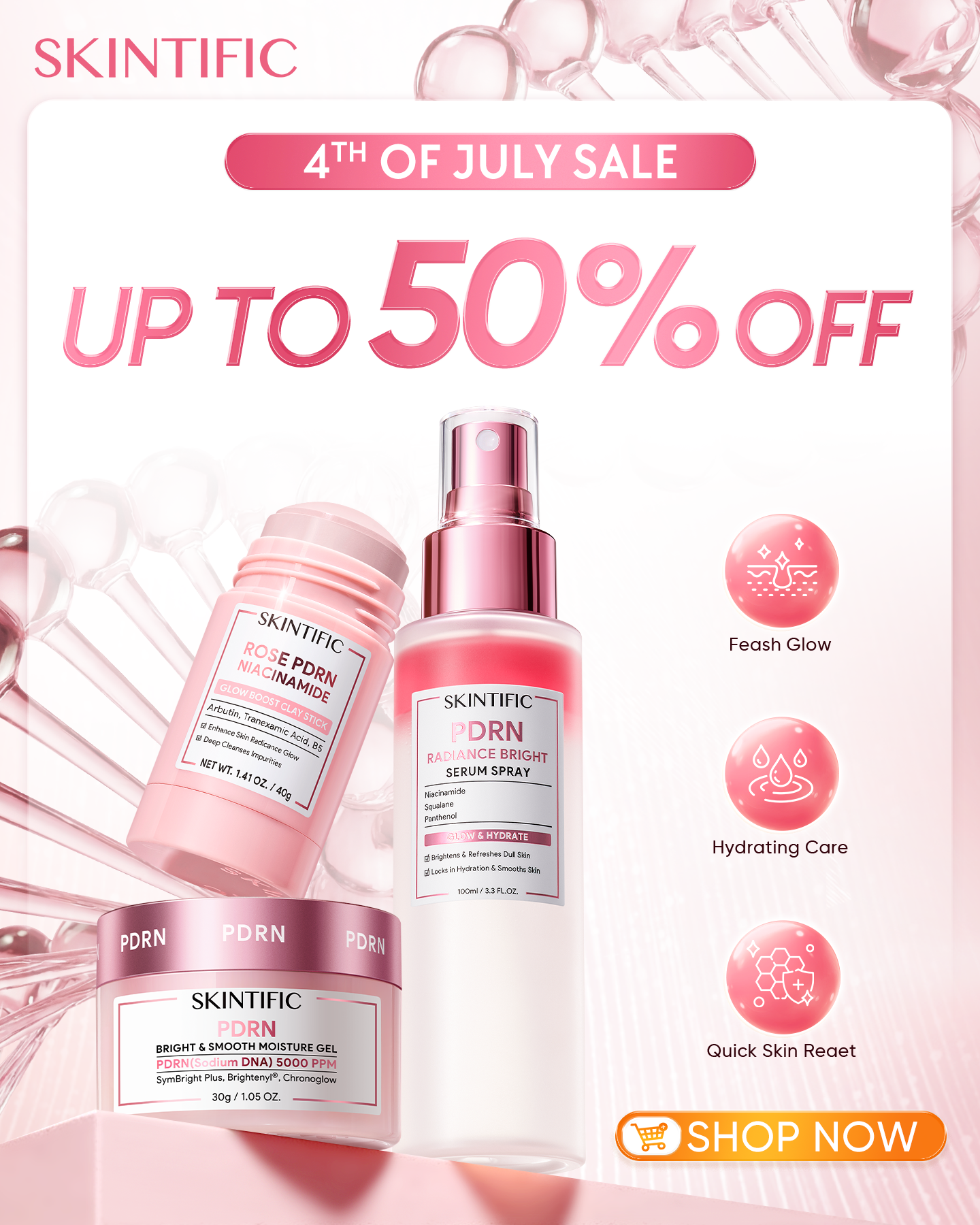 SkintificGlobal Facebook ad: Better Than a Beauty Filter!