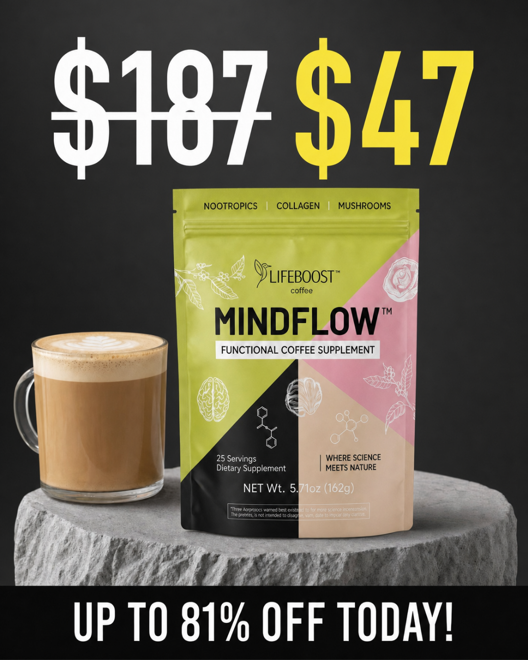 Lifeboost Coffee Facebook ad