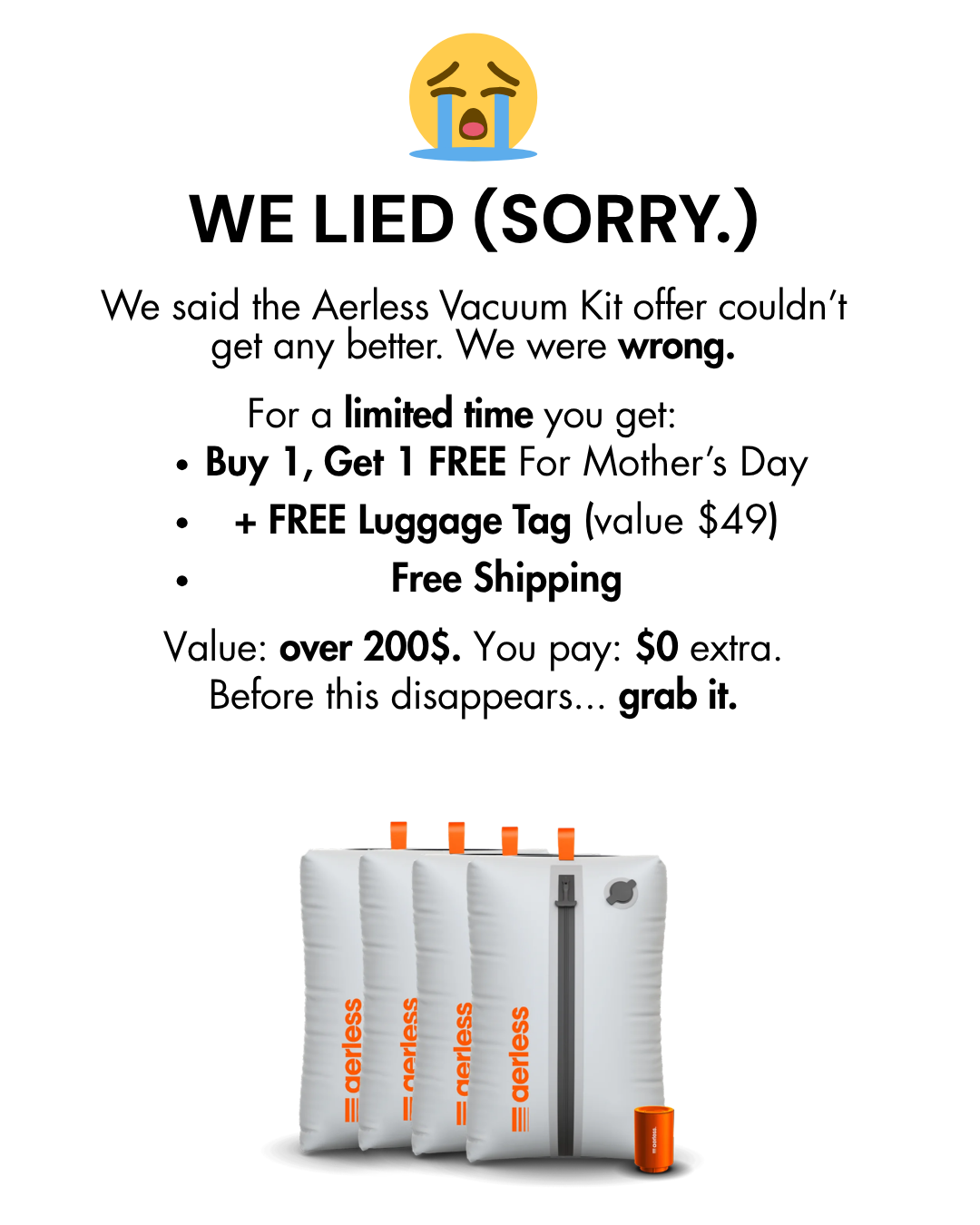 Aerless Facebook ad