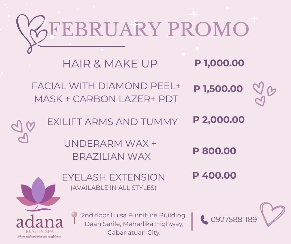 Adana Beauty Spa Facebook ad: February is not just about love - it’s…