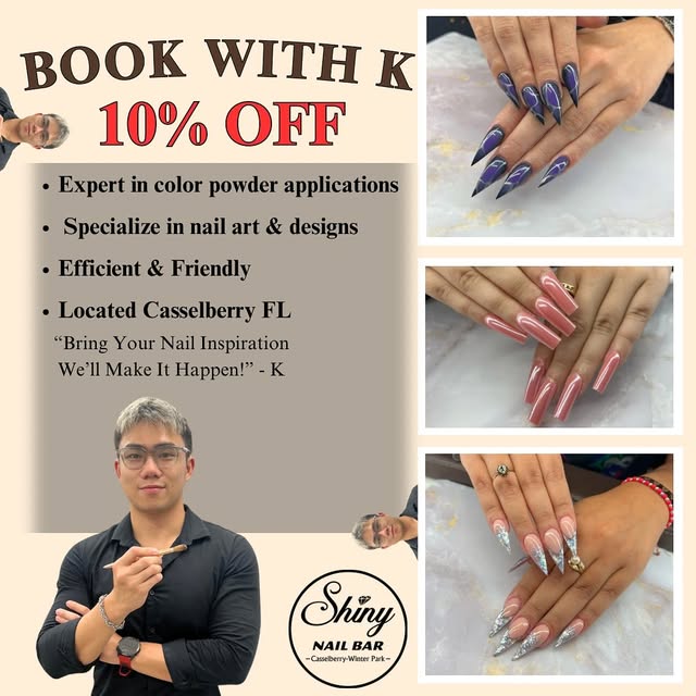 Shiny Nail Bar - Casselberry Facebook ad: Shiny Nail Bar | Premier Nail Salon near me Casselberry…