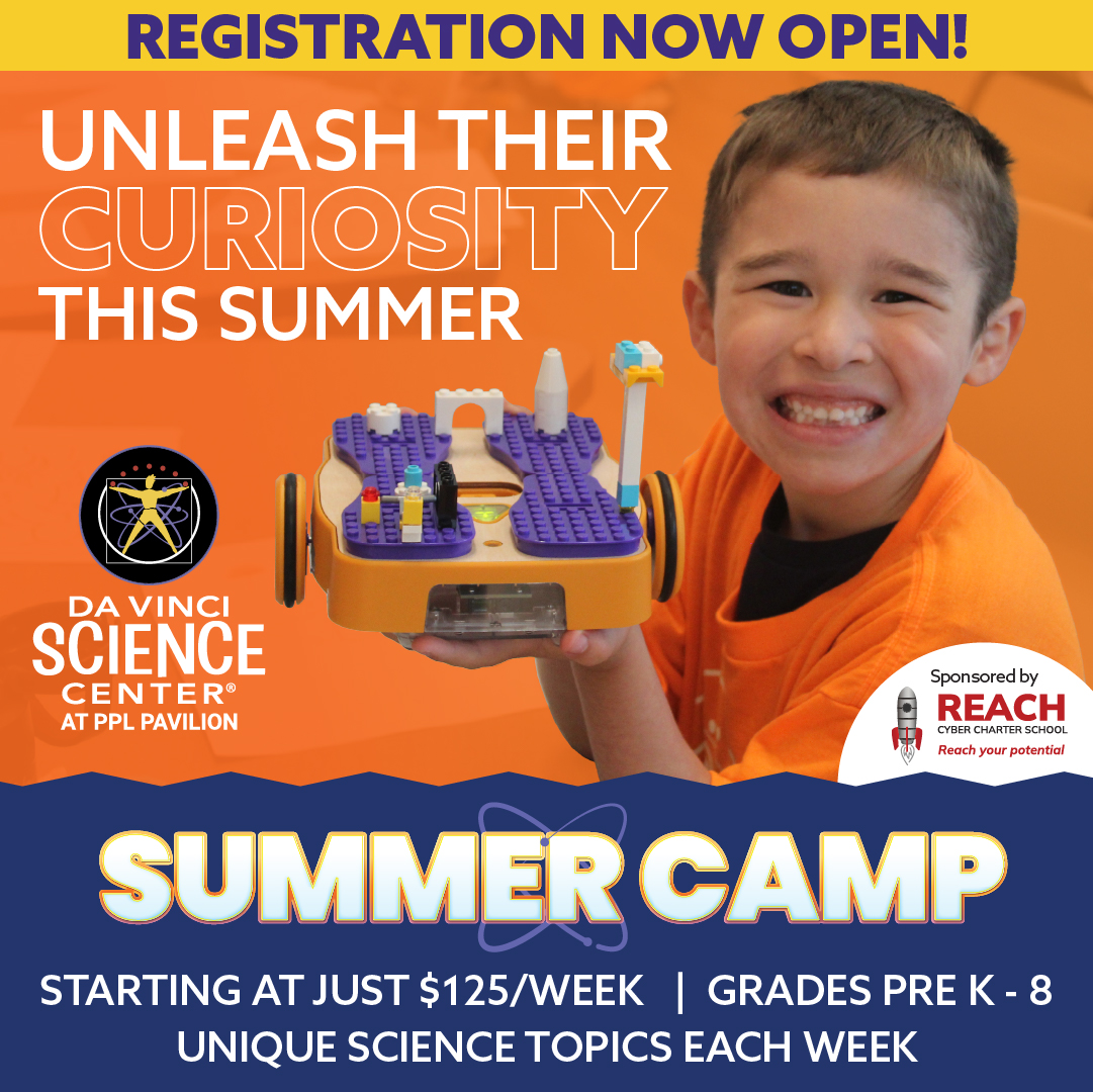 Da Vinci Science Center Facebook ad: Summer Camp Registration Open