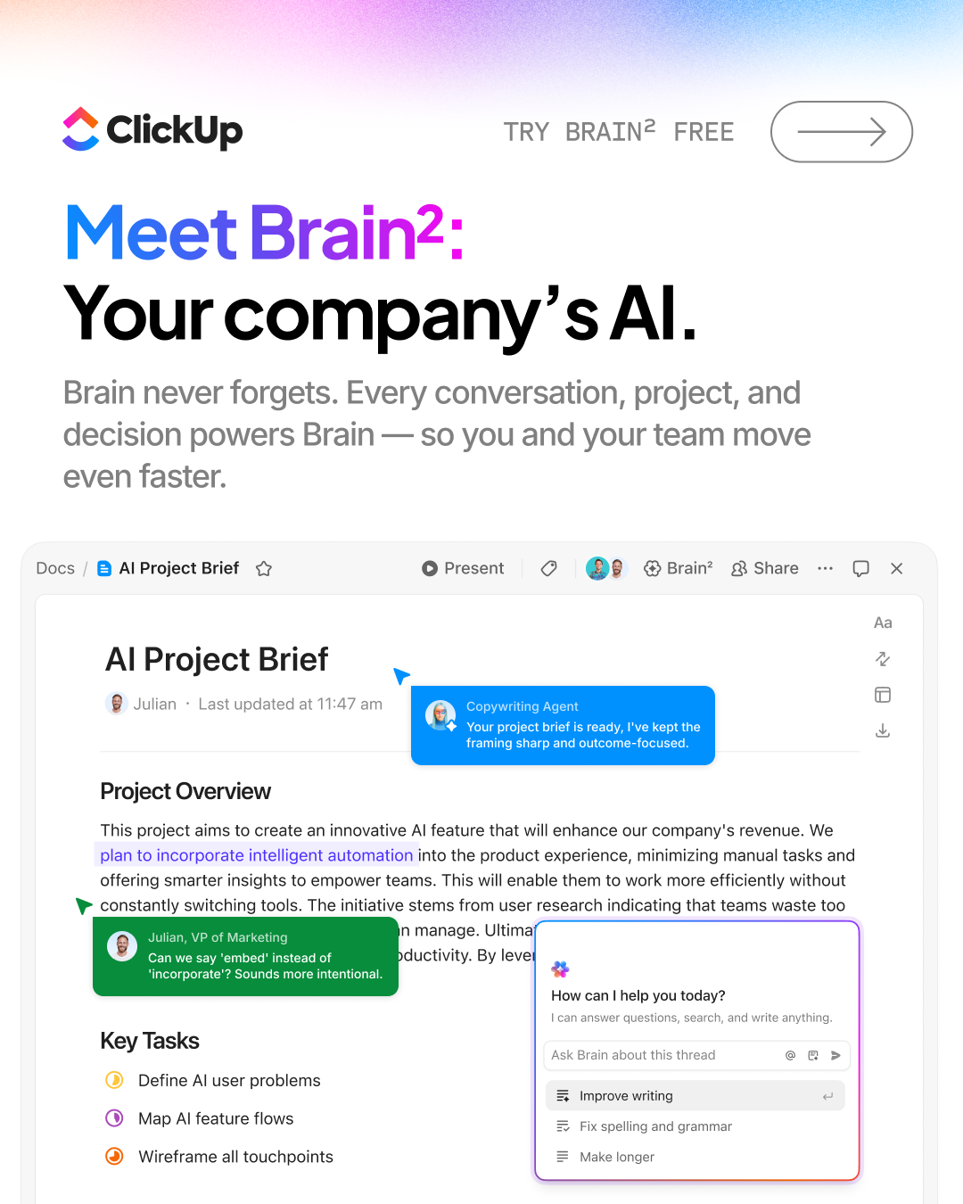 ClickUp Facebook ad