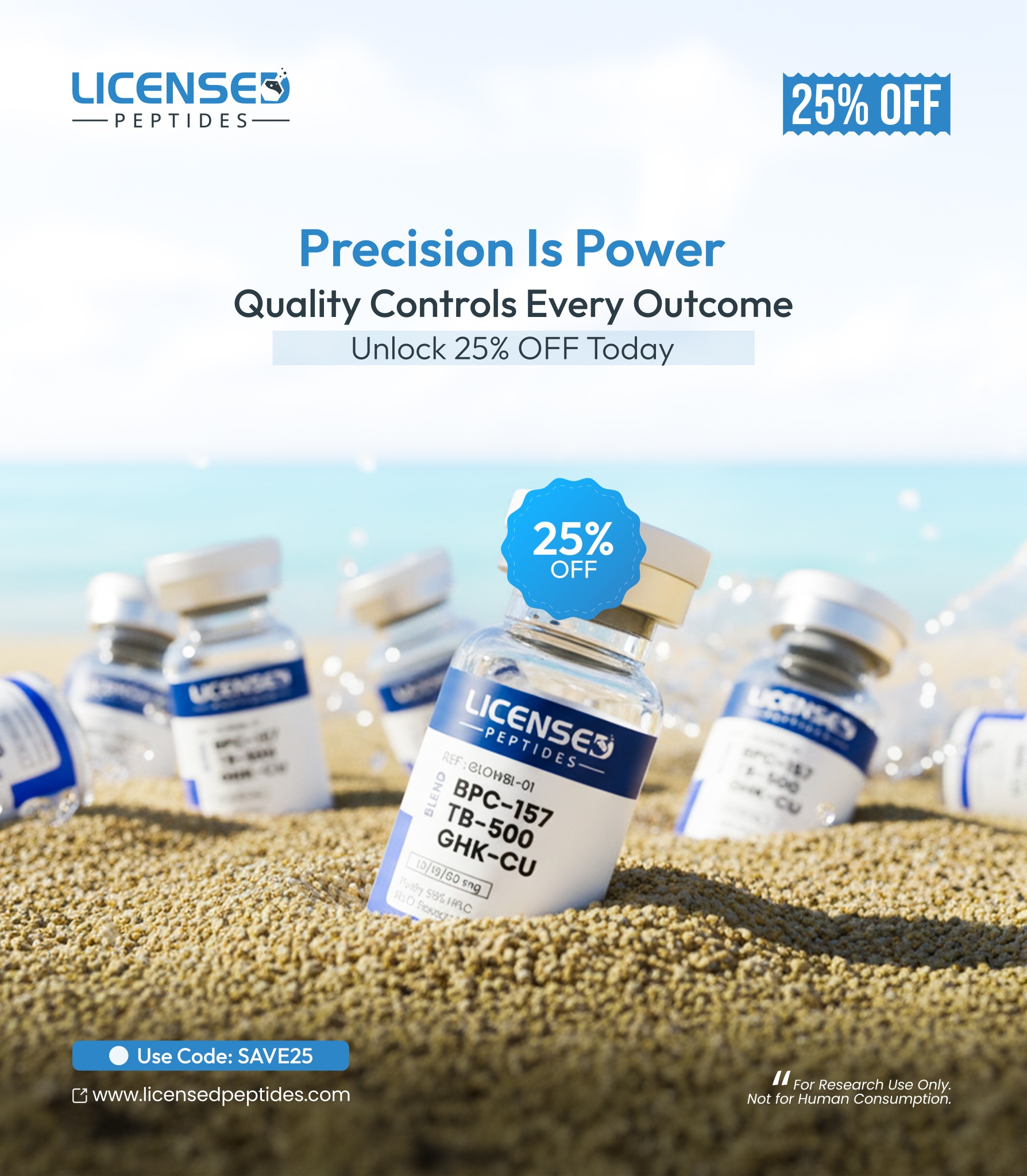 Licensed Peptides Research Journal Facebook ad from Apr 19, 2026