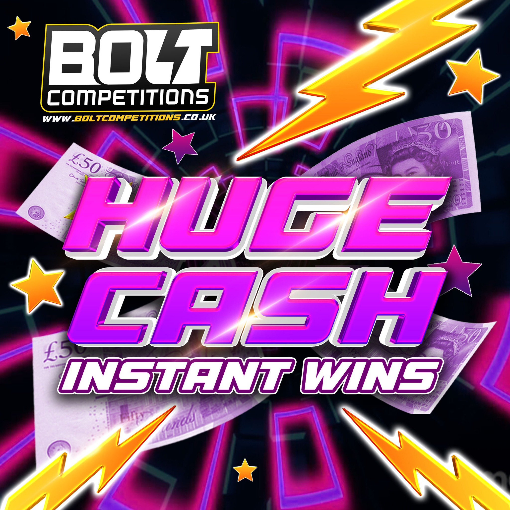 Bolt Competitions Facebook ad: BECOME A WINNER