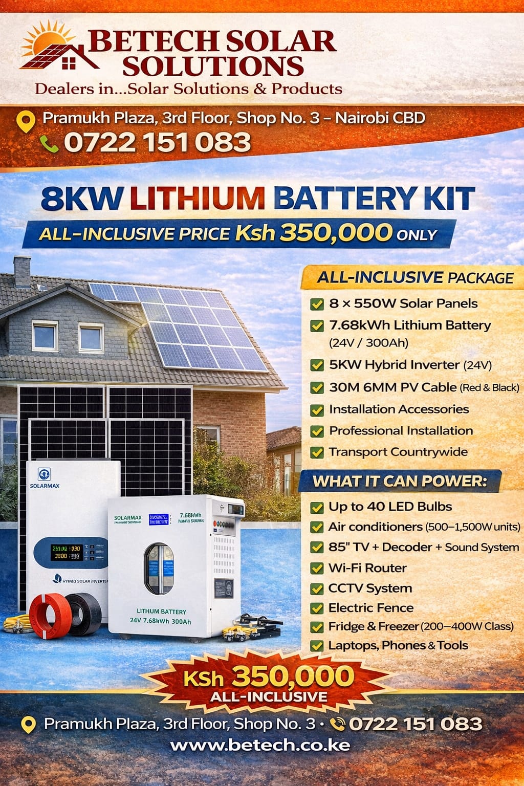 Betech Solar Solutions Kenya Facebook ad