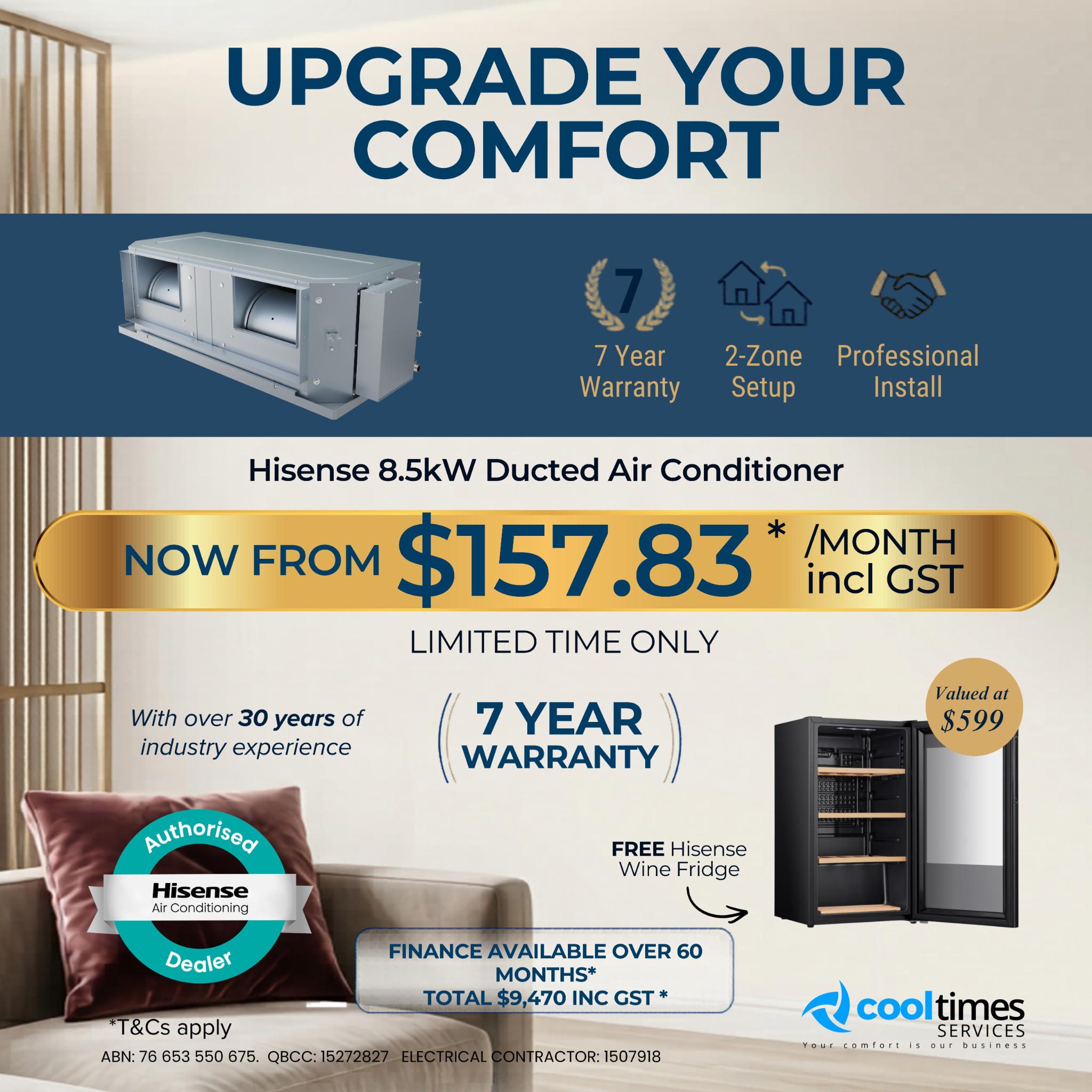 CoolTimes Services Facebook ad from Jun 29, 2026