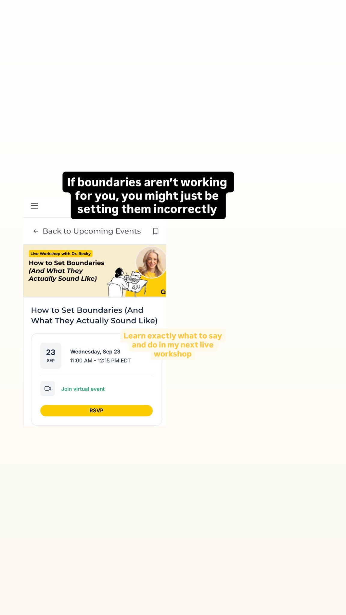 Dr. Becky at Good Inside Facebook ad