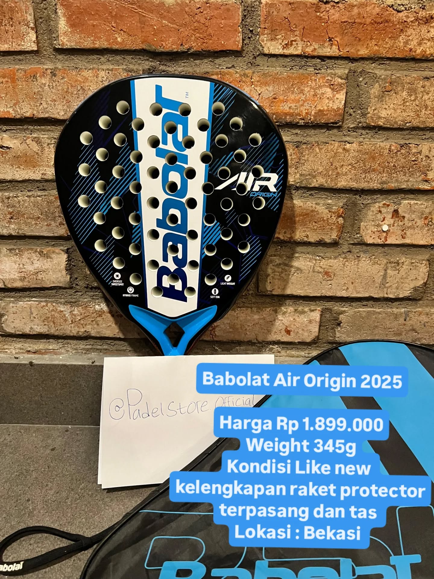 padelstore.official Facebook ad: Babolat Air Origin 2025
