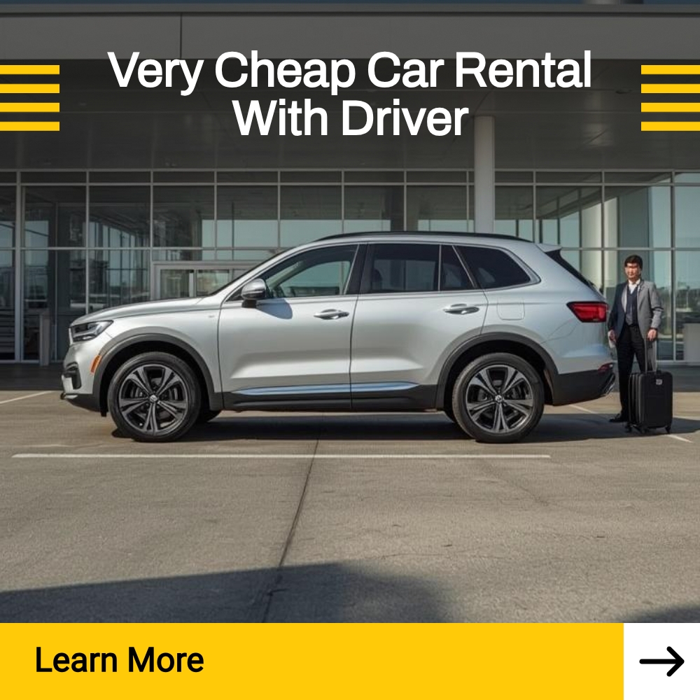 Idyllic Reads Deluxe Facebook ad: Very Cheap Car Rental With Driver.
