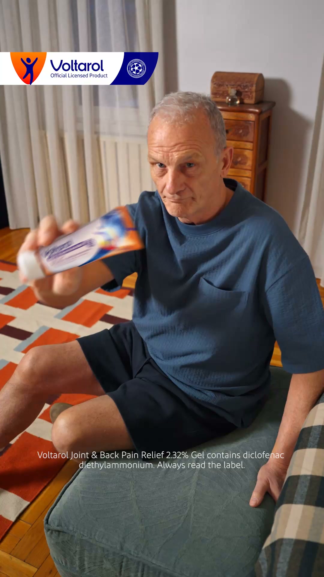Voltarol Facebook ad from Aug 3, 2026