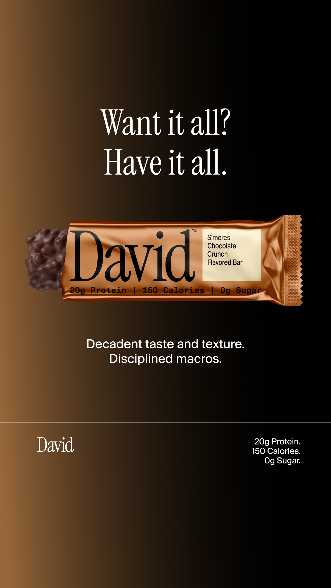 David Protein Facebook ad