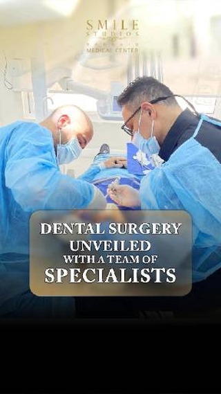 Smile studios Medical Center - Offers Facebook ad: Dental Surgery Unveiled with a team of specialists.