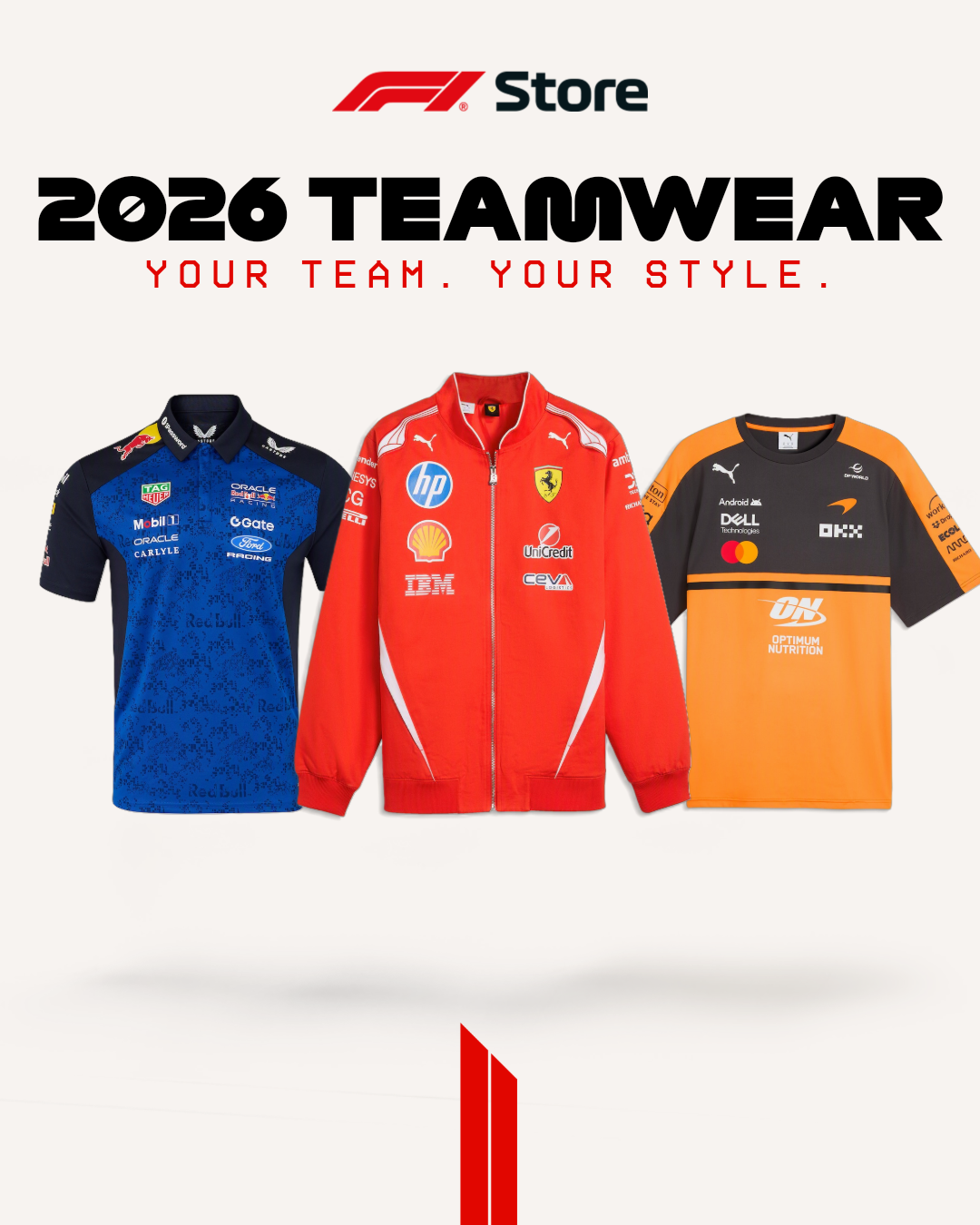 F1 Facebook ad: Get the look: Official 2026 Team Kits