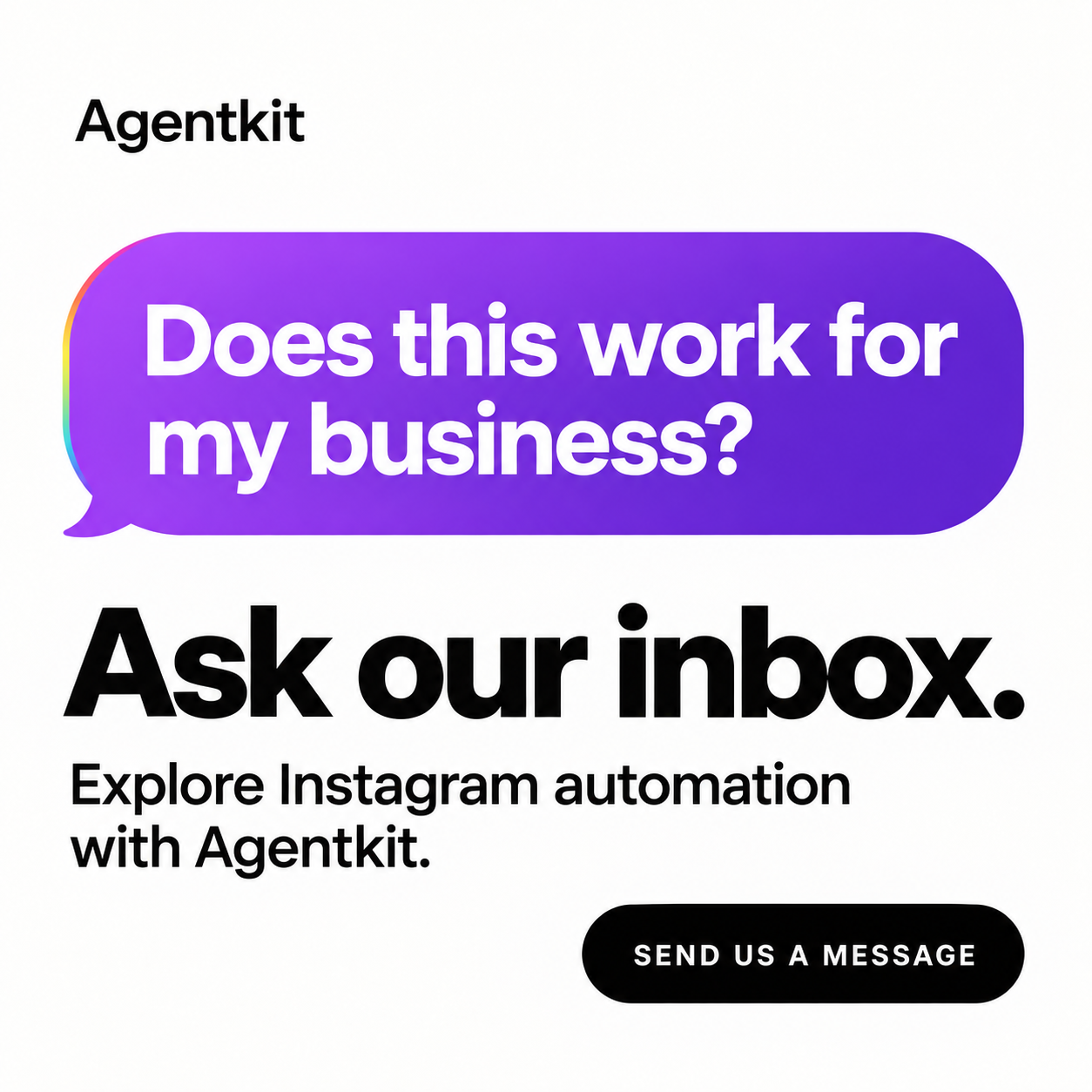 Agentkit.ai Facebook ad: Does Instagram automation fit your business?