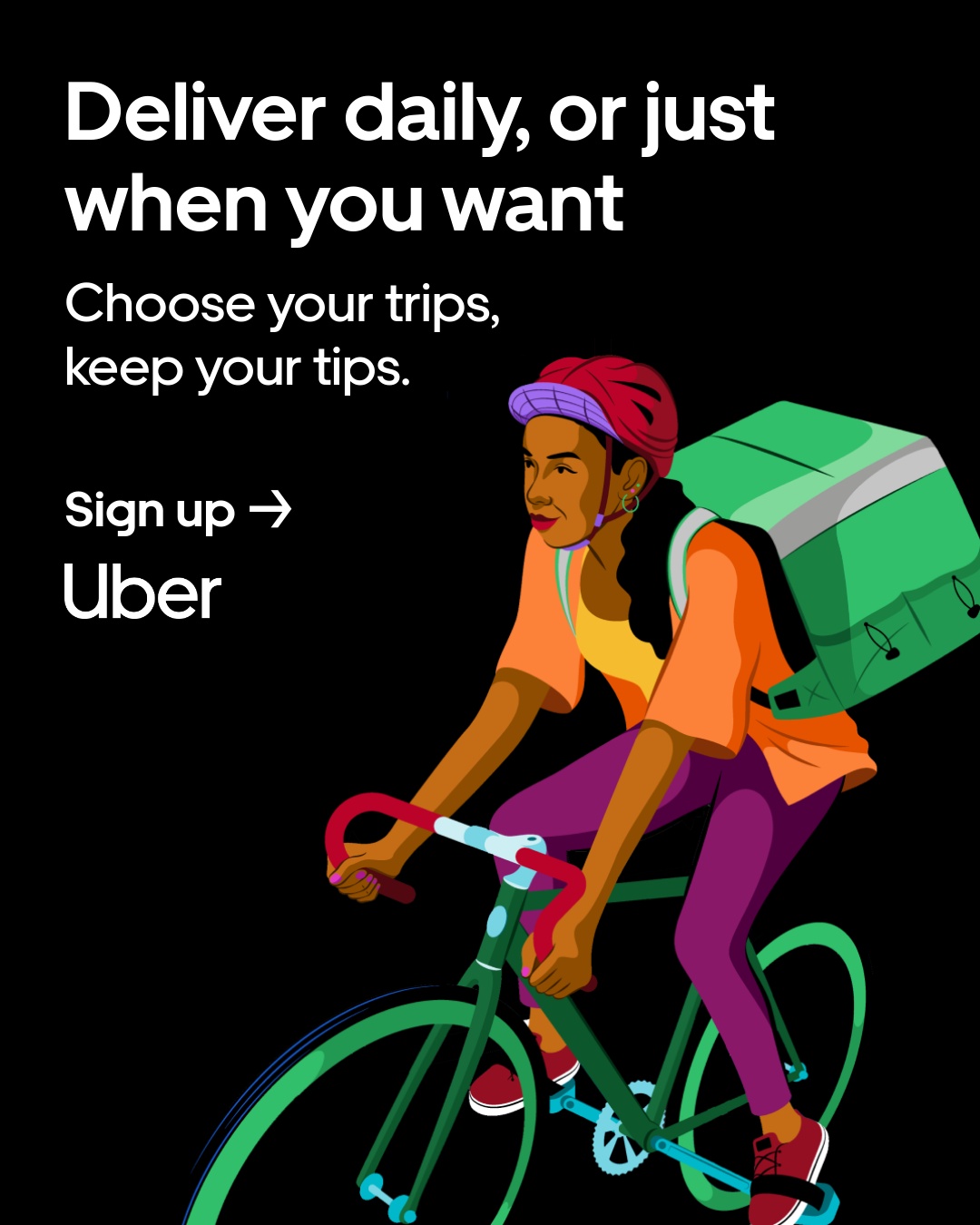 Uber Eats Facebook ad