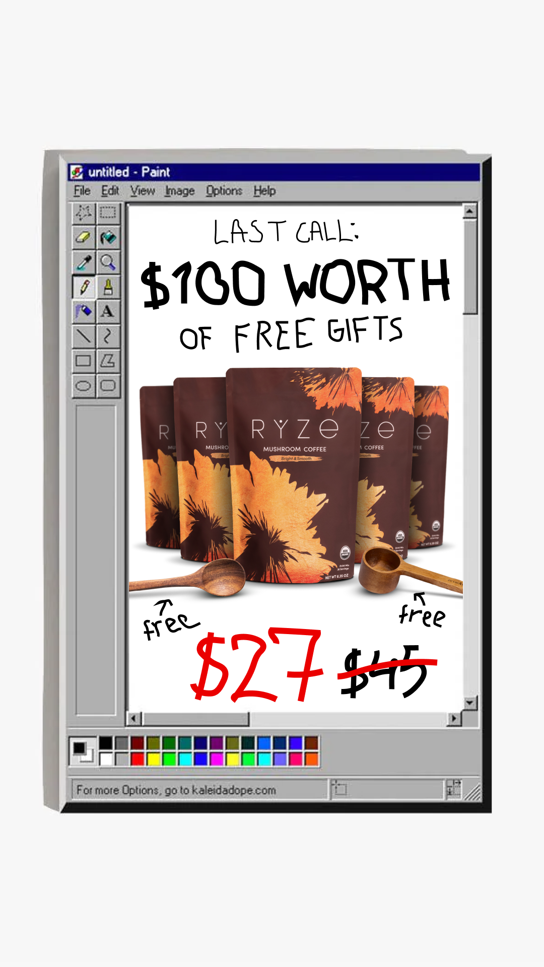 RYZE Superfoods Facebook ad