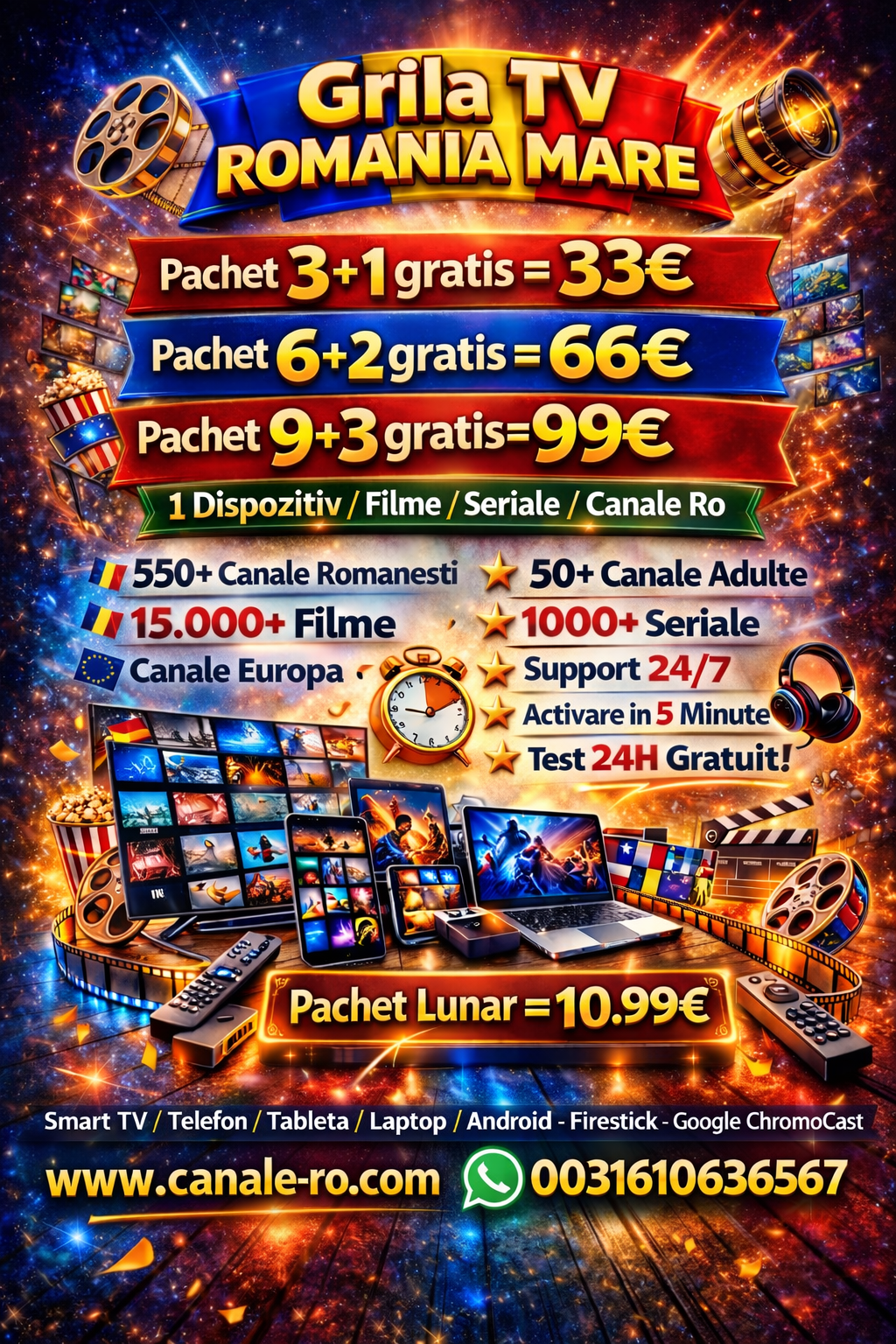 Romania Mare Grila TV Facebook ad from Mar 10, 2026