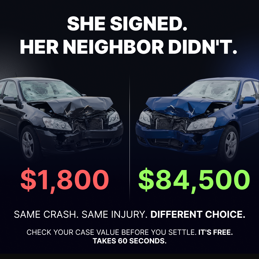 Top Crash Lawyer Facebook ad: Insurance Knows Your Claim’s Value. Do You?